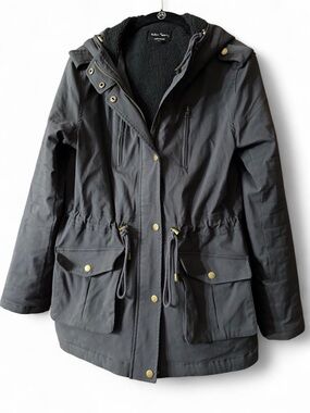 Society Women's Black Hooded Utility Parka